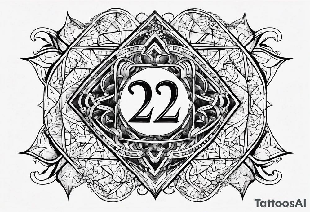 The number twenty two tattoo idea
