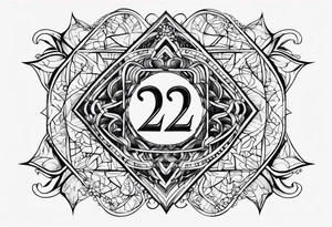 The number twenty two tattoo idea
