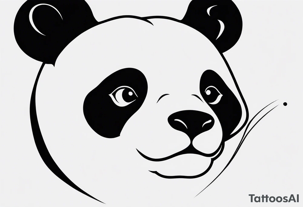 Tattoo minimalista panda con un infinito, sencillo tattoo idea