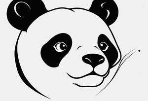Tattoo minimalista panda con un infinito, sencillo tattoo idea