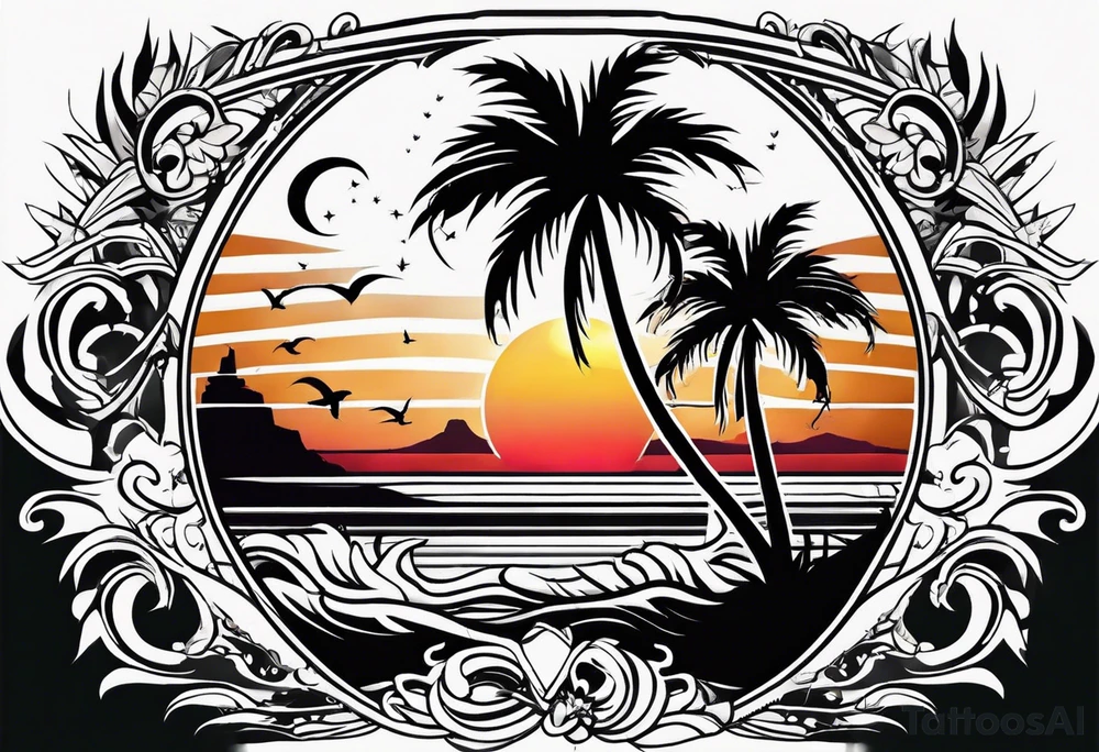 palm tree tattoo idea