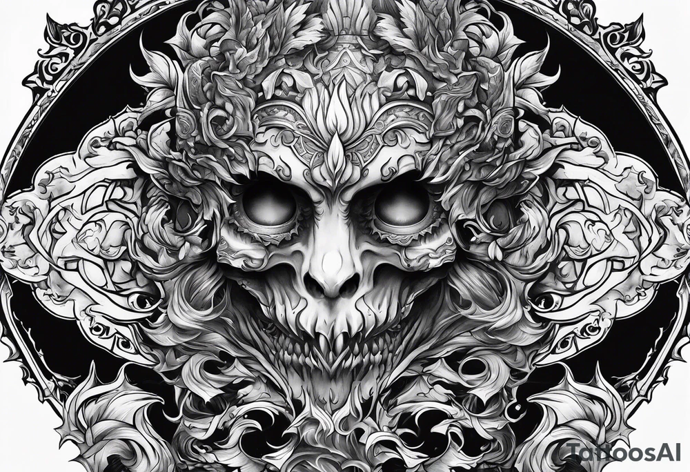 My flaws burn through my skin like demonic flames from hell tattoo idea