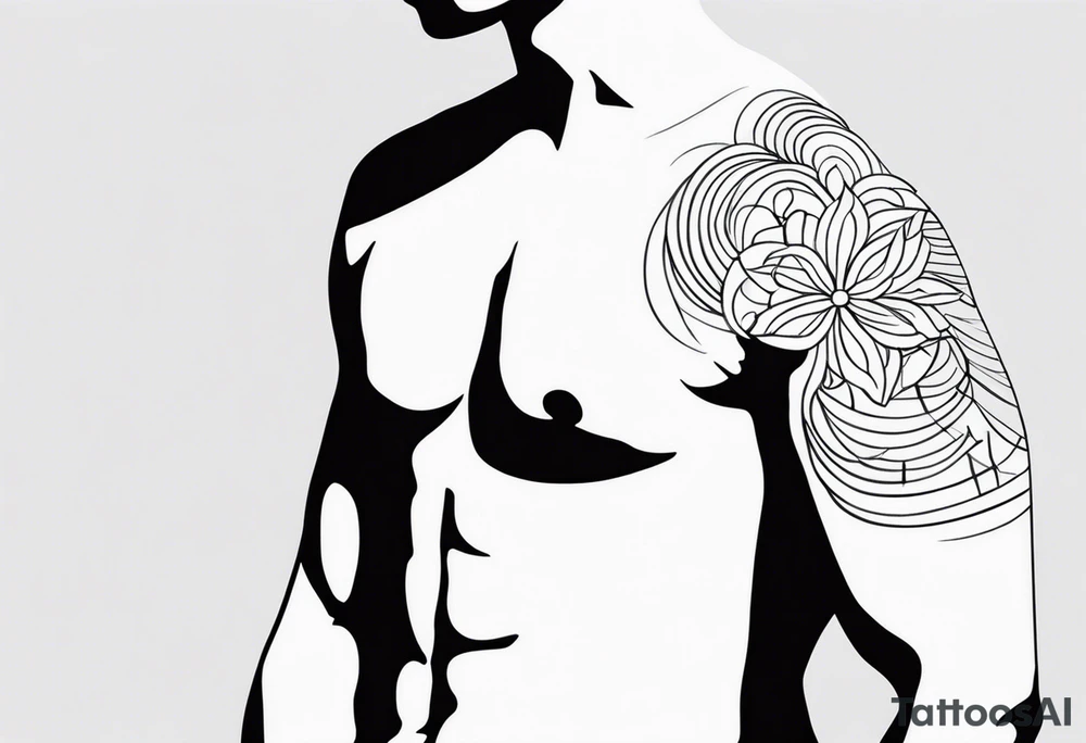 LINES FROM SHOULDERS TO WRISTS tattoo idea