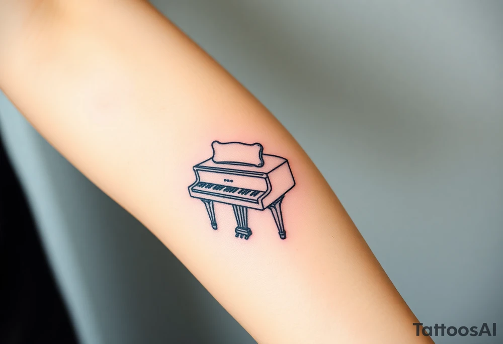 Grand piano tattoo idea