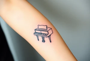 Grand piano tattoo idea