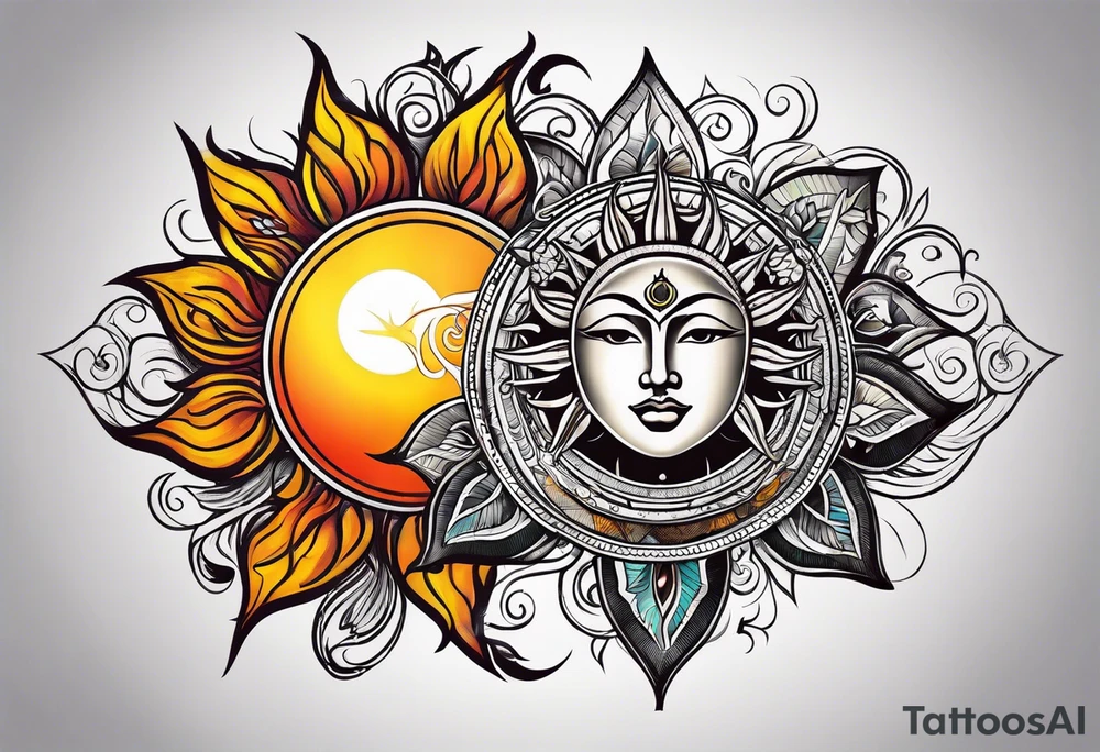 sun tattoo idea