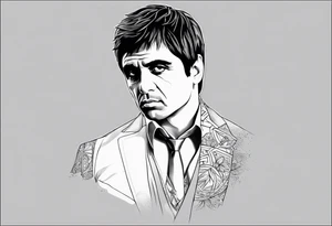 scarface sleeve tattoo for men
The world is yours tattoo idea