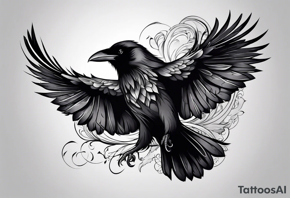 raven tattoo idea