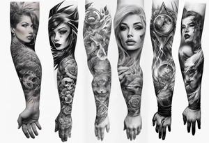 ARM SLEEVE 
REALISTIC tattoo idea