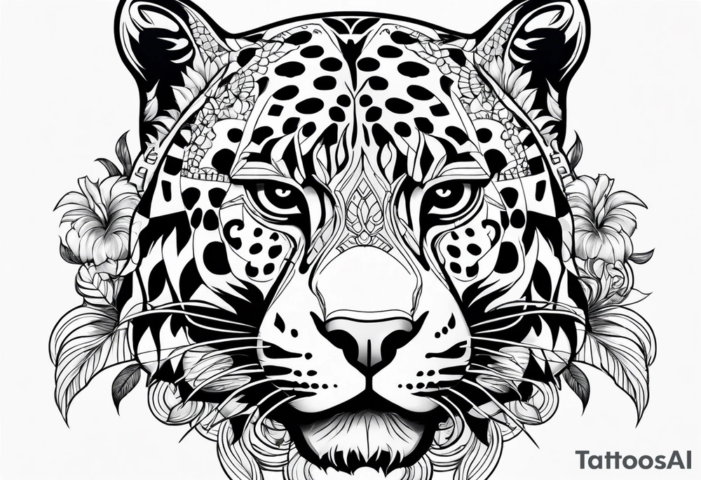 Jaguar head tattoo idea