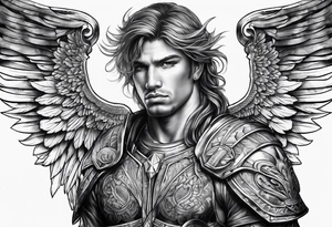 Arch angel Michael 
warrior tattoo idea