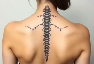 Spinal futuristic, full length tattoo idea