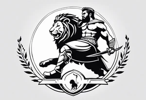 Gladiator with a lion tattoo idea