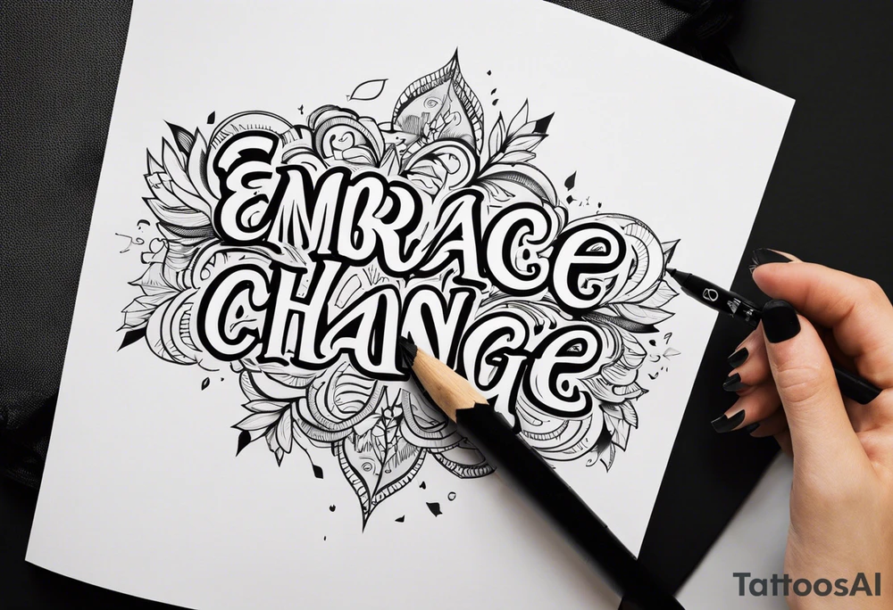 Embrace change tattoo idea