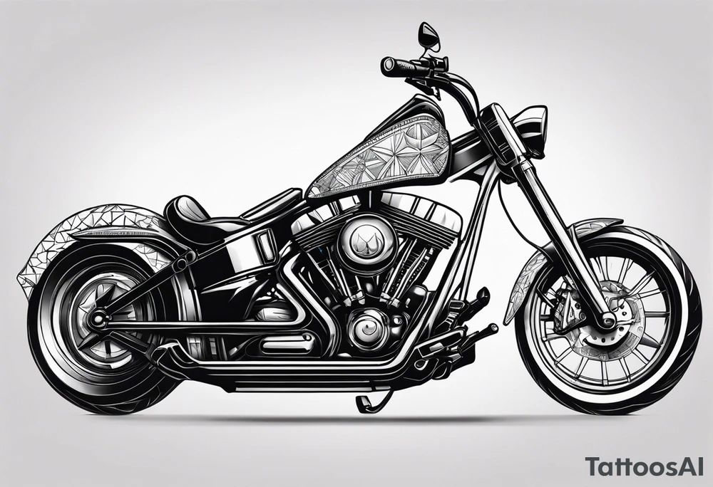 Chopper skull tattoo idea