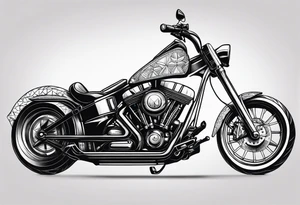 Chopper skull tattoo idea