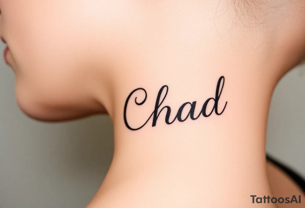 The name Chad written in beautiful cursive tattoo idea