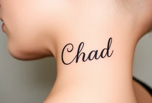 The name Chad written in beautiful cursive tattoo idea