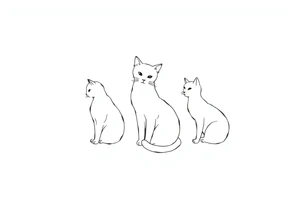 three cats tattoo idea