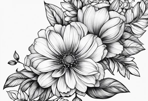 Verticle arm placement of dainty flowers forearm tattoo idea