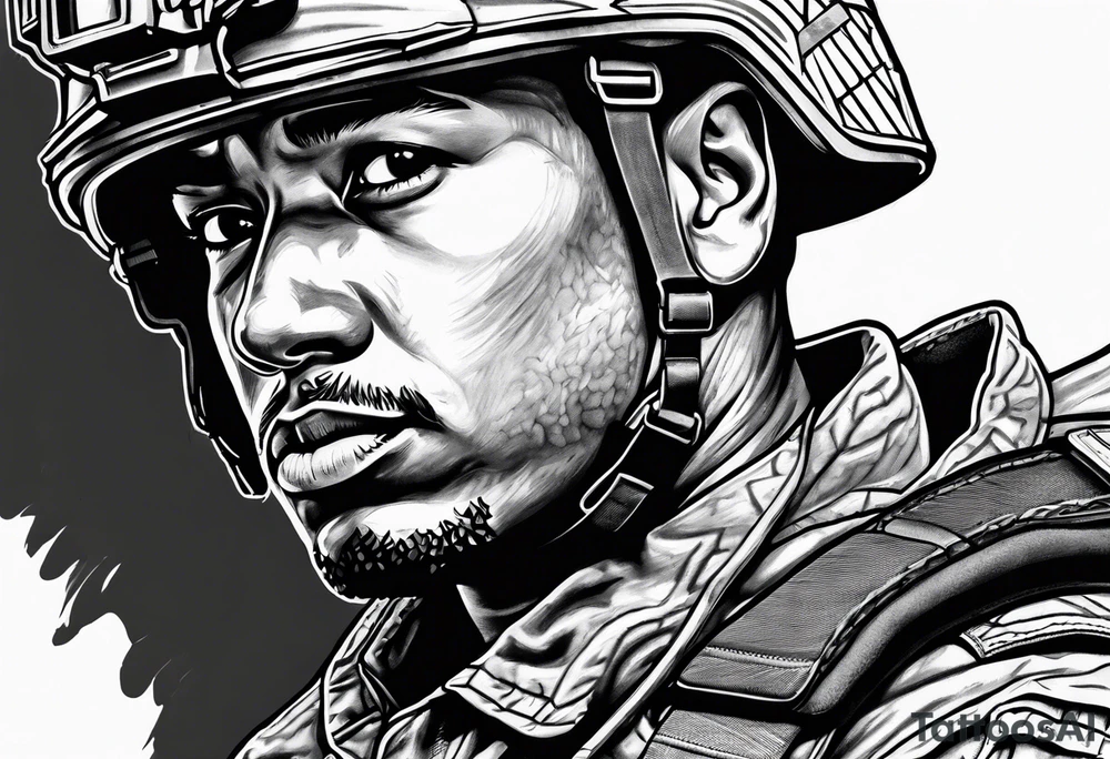 Army soldier tattoo idea