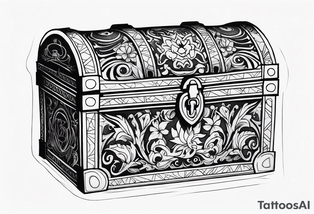 treasure chest tattoo idea