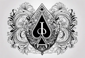 queen of spades,bbc word tattoo idea