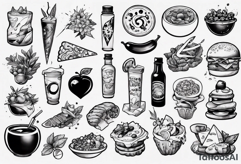 flash art
food tattoo idea
