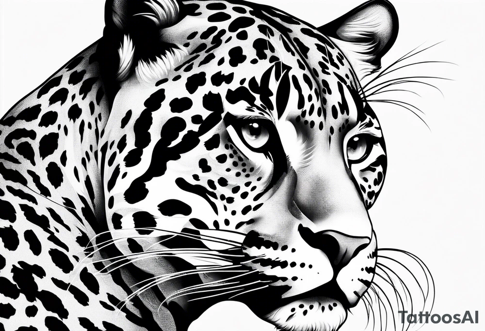 Side view of Jaguar tattoo idea