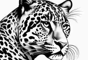 Side view of Jaguar tattoo idea