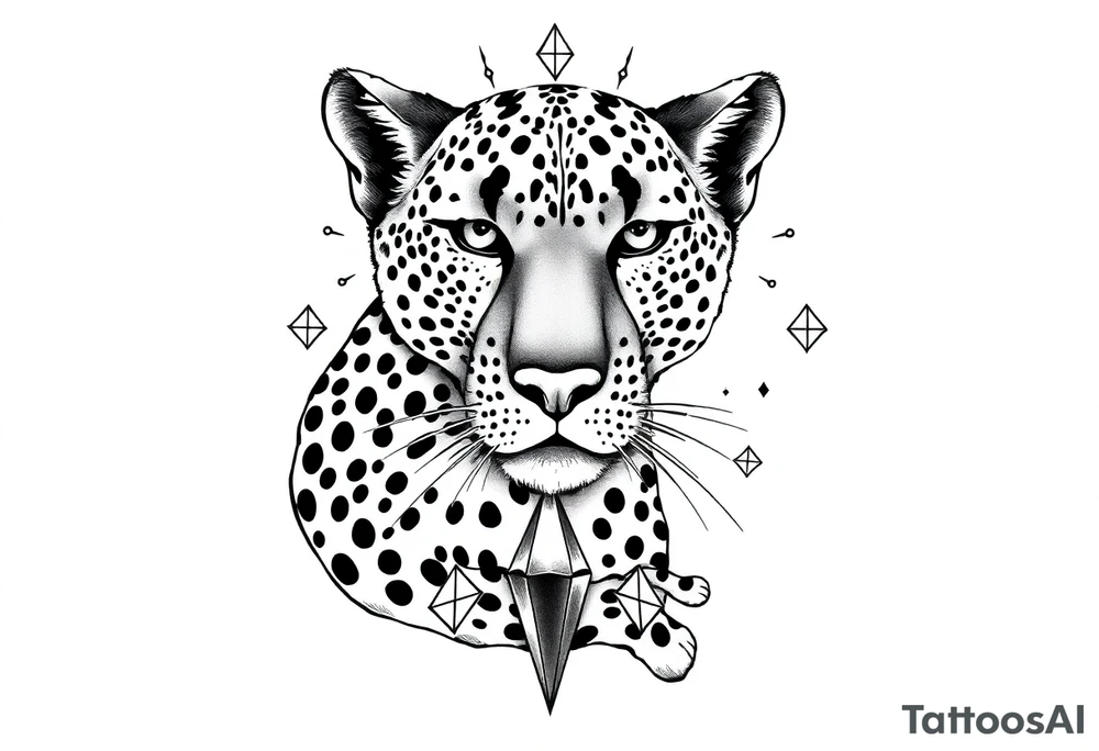 Cheetah, diamond, mississippi, unique tattoo idea