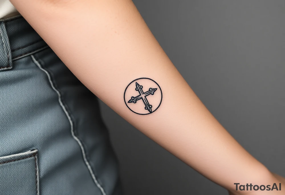 Cross a omaha ne 
In the back round tattoo idea