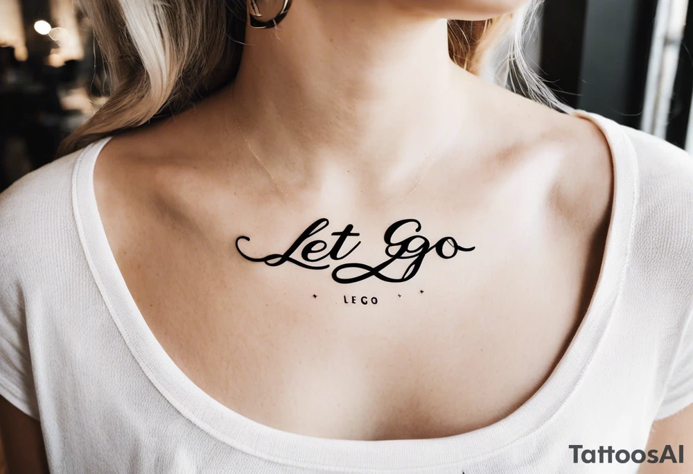 Elegant but simple design of the words Let Go tattoo idea