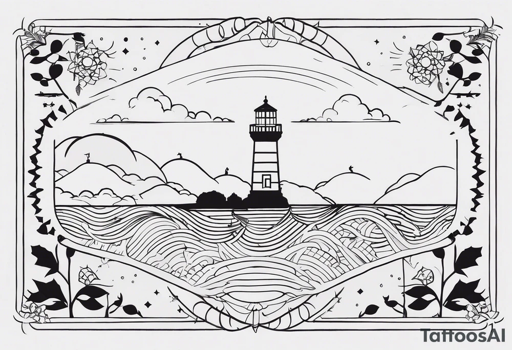 Combine elements representing time and travel. Use the words “I will follow you into the dark”. Make it simple. tattoo idea