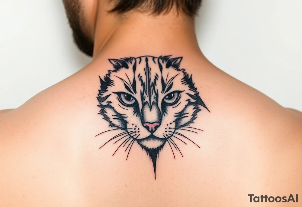 black cat tattoo idea