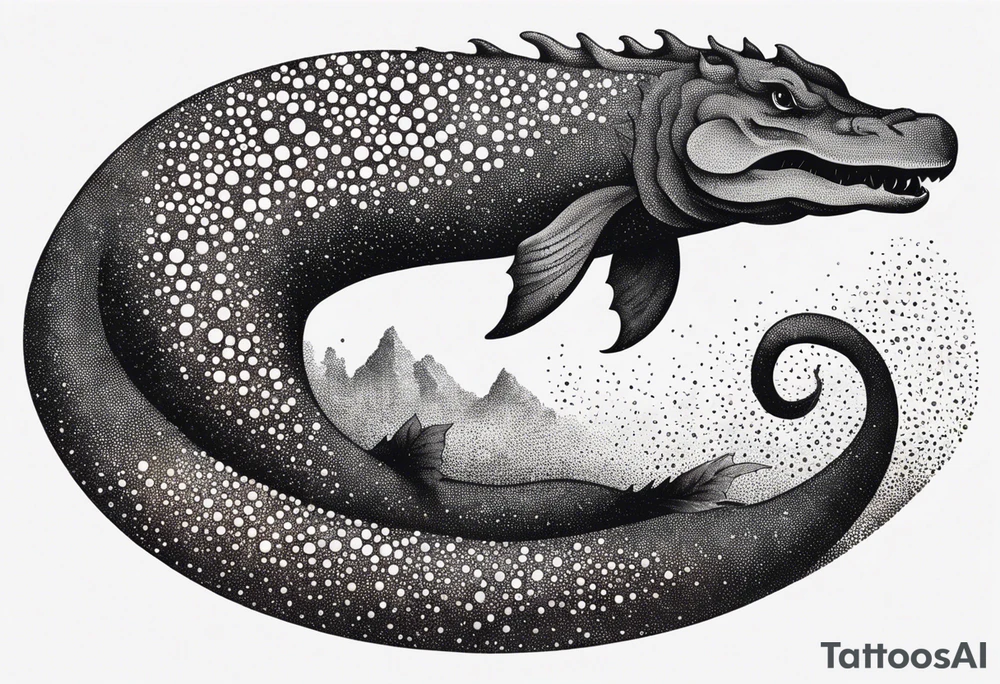Lake monster tattoo idea