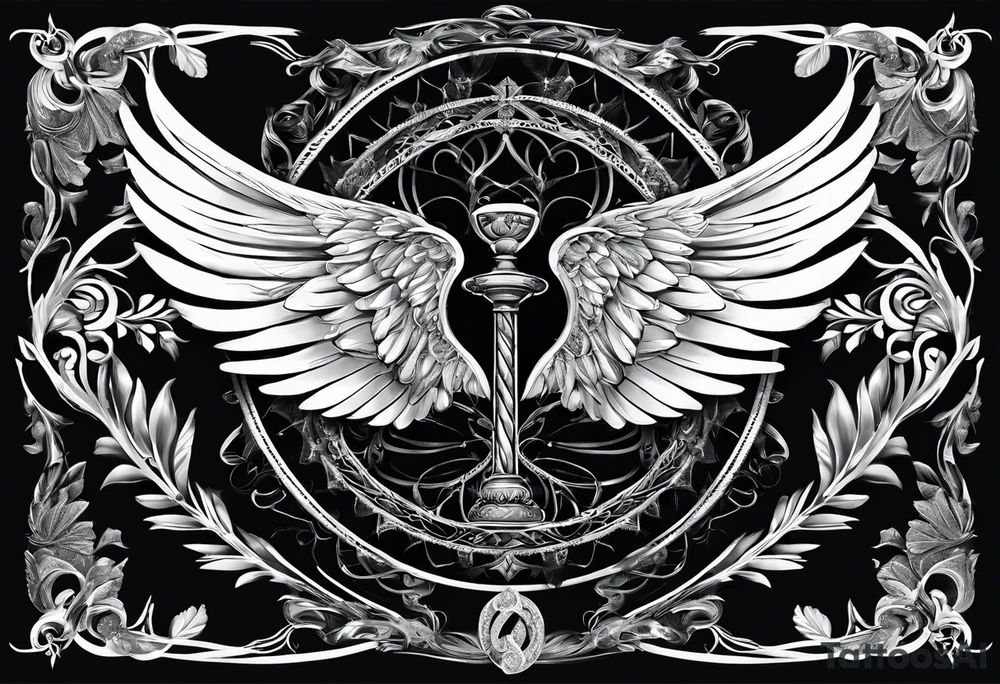 DNA helix made from angel wing.
add leaf tattoo idea