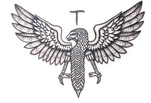 Enlil anunnaki god with his name above tattoo idea