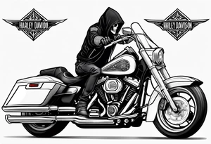 Reaper Harley-Davidson tattoo idea