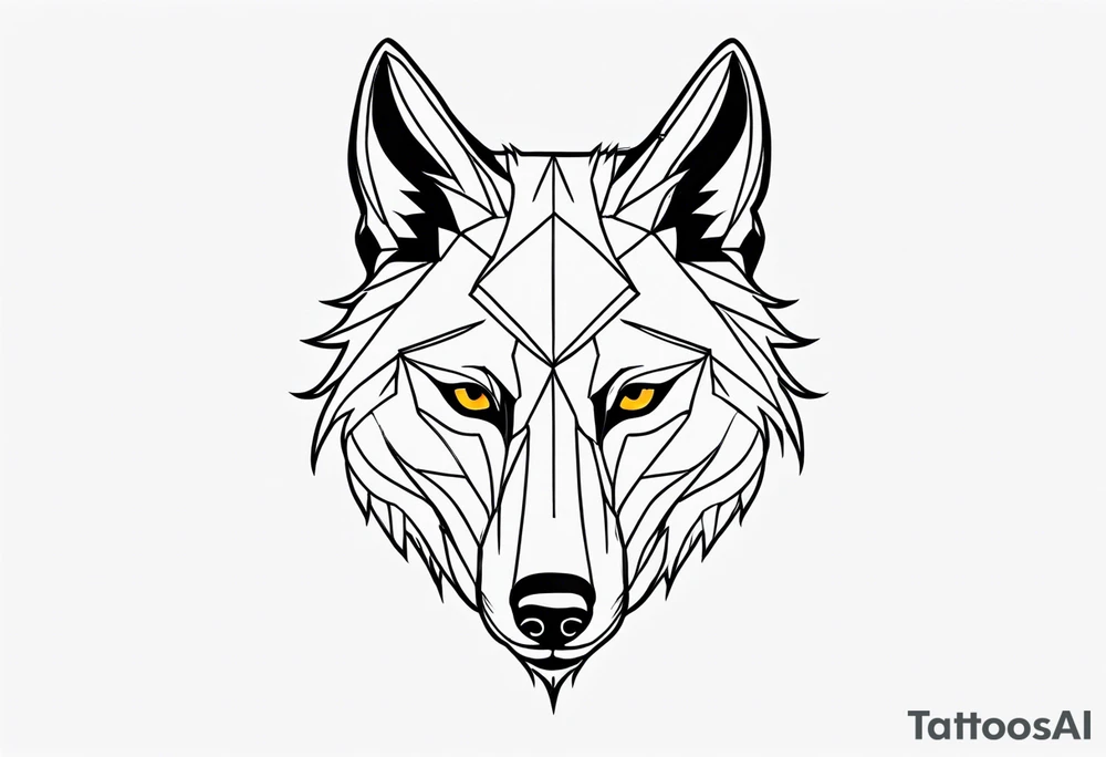 Pretty wolf tattoo idea