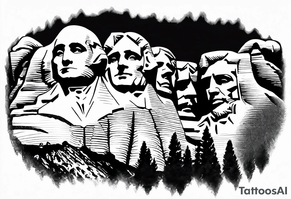 mount rushmore with tattoo idea