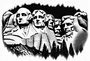 mount rushmore with tattoo idea