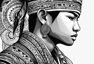 upper arm filipino tribal tattoo idea