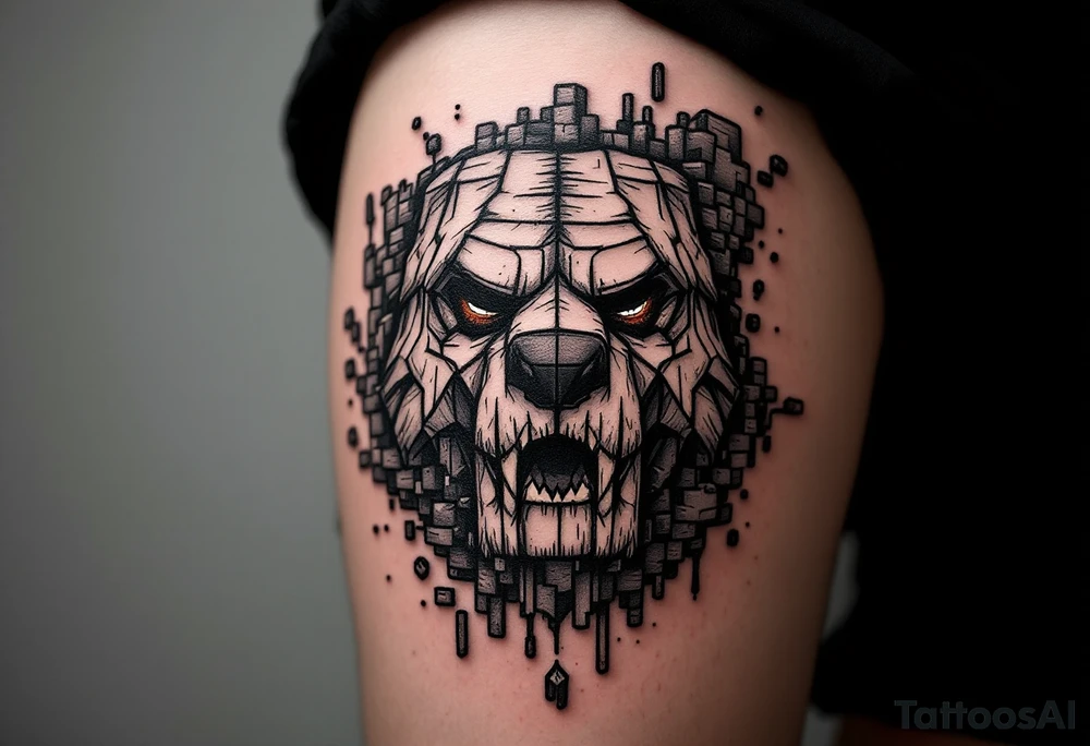 small Minecraft tattoo tattoo idea