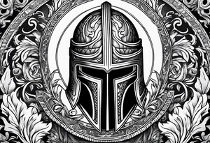 If you’re going thru hell keep going wrapped around a spartan helmet. tattoo idea