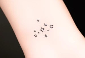 Aquarius elegant stars tattoo idea
