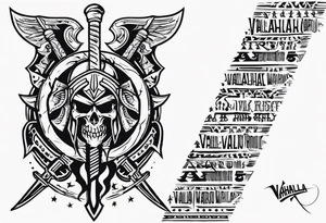 Valhalla  warrior soldier tattoo idea