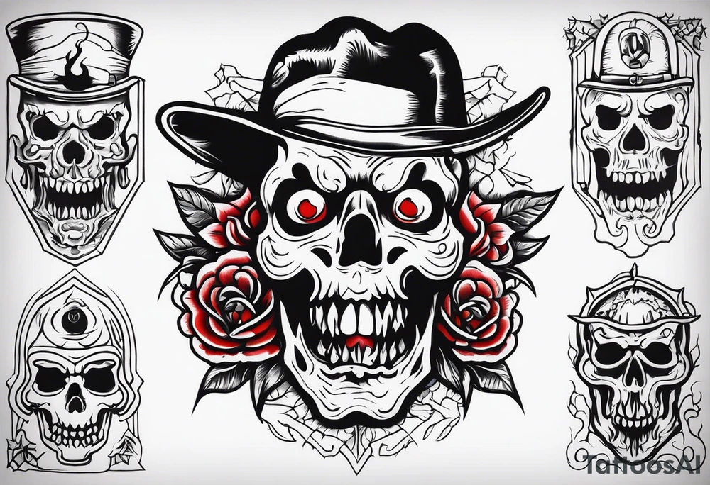 1940's horror tattoo idea