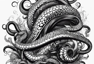 Tentacles starting at wrist and going up arm tattoo idea