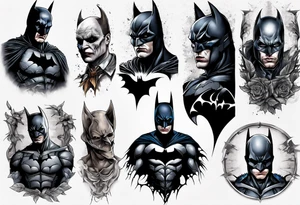 the dark knight sleeve tattoo idea